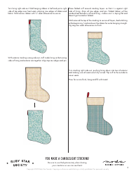 Candlelight Stocking Sewing Templates, Page 3