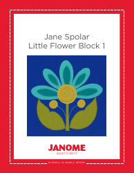 Document preview: Little Flower Quilt Block Template and Diagram - Janome