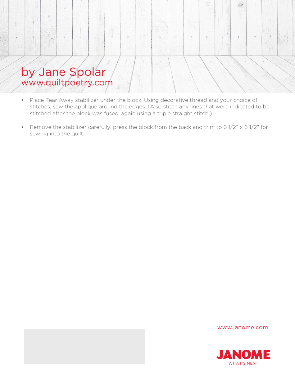 Little Flower Quilt Block Template and Diagram - Janome, Page 3