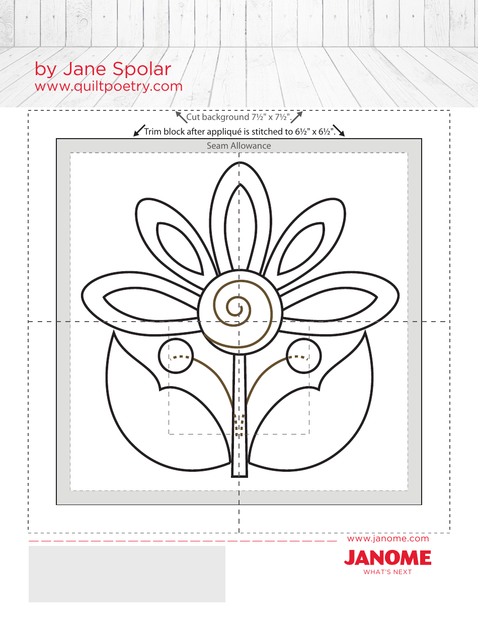 Little Flower Quilt Block Template and Diagram - Janome, Page 4