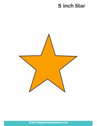 Document preview: Colored 5 Inch Star Template