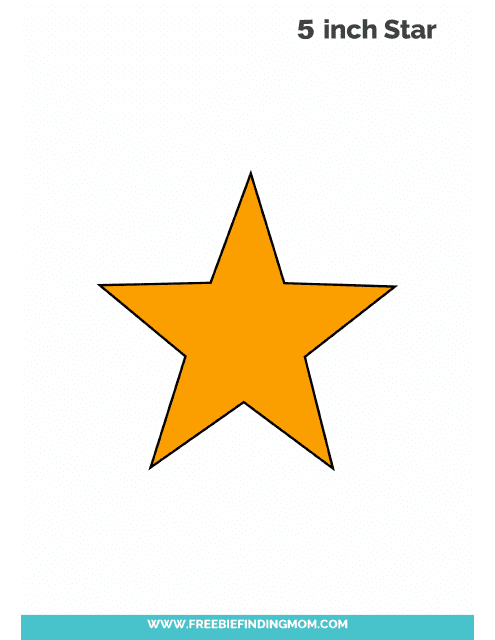 Colored 5 Inch Star Template Download Pdf