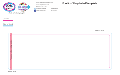 Eco Box Wrap Label Template