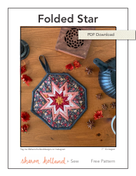 Document preview: Folded Star Sewing Pattern - Sharon Holland