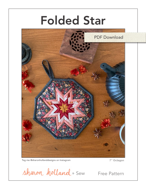 Folded Star Sewing Pattern - Sharon Holland