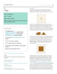 Folded Star Sewing Pattern - Sharon Holland, Page 2