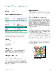 Flower Pops Quilt Pattern Templates, Page 2