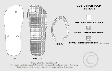 Document preview: Custom Flip Flop Pattern Template