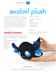 Axolotl Plush Sewing Templates - Choly Knight, Page 2