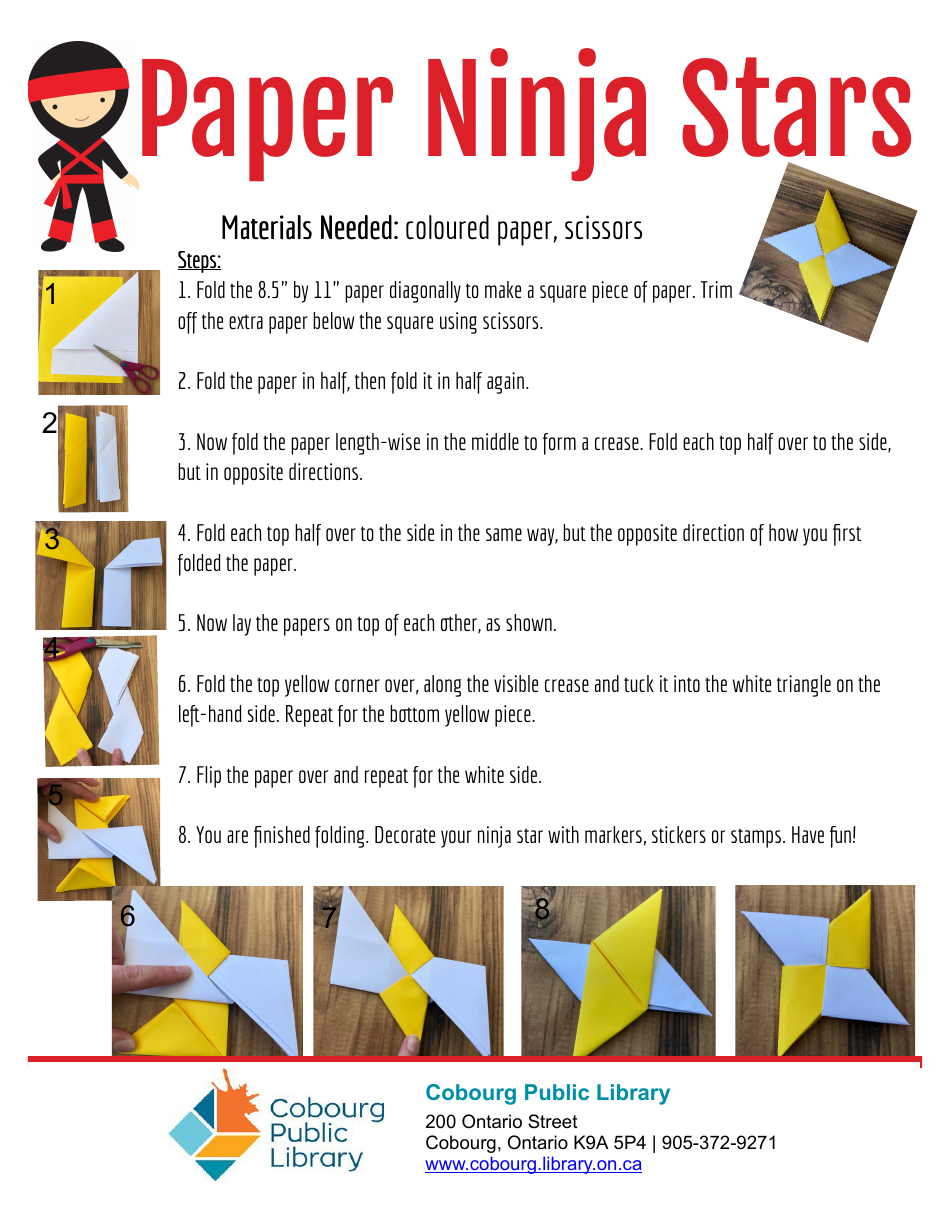 Origami Paper Ninja Star Download Printable PDF Templateroller