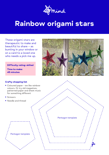 Origami Paper Star Templates
