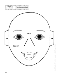 Five-Senses Paper Mask Templates, Page 4