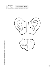 Five-Senses Paper Mask Templates, Page 5