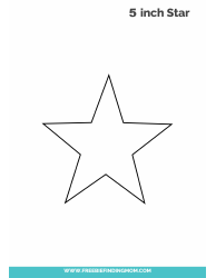 Document preview: 5 Inch Star Template