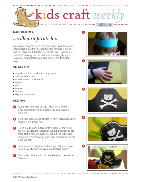 Cardboard Pirate Hat Template - Preview Image