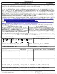 Document preview: DD Form 93 Record of Emergency Data