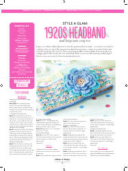 Document preview: 1920s Headband Crochet Pattern