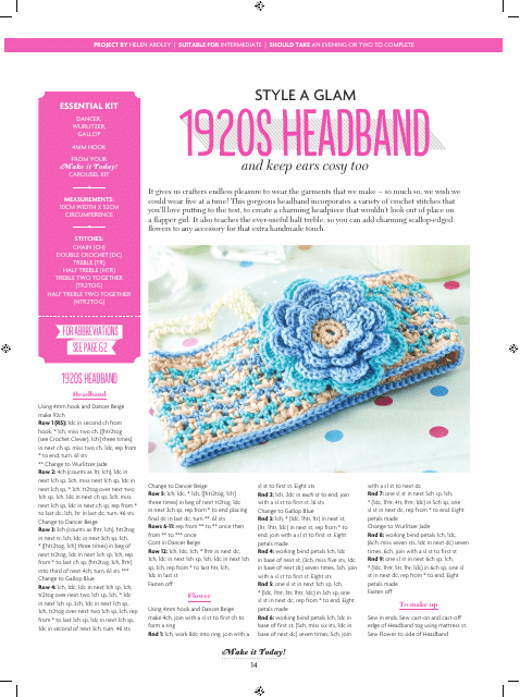 Vintage Inspired Crochet Headband Pattern from the 1920s