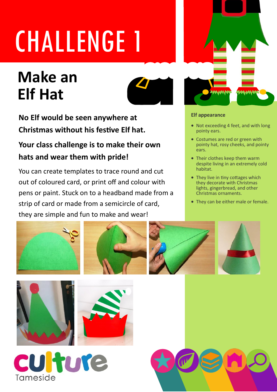 Elf Hat Template - High-Quality Printable Design