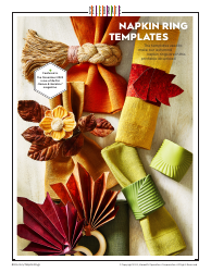 Document preview: Paper Leaf Napkin Ring Templates - Meredith Operations Corporation