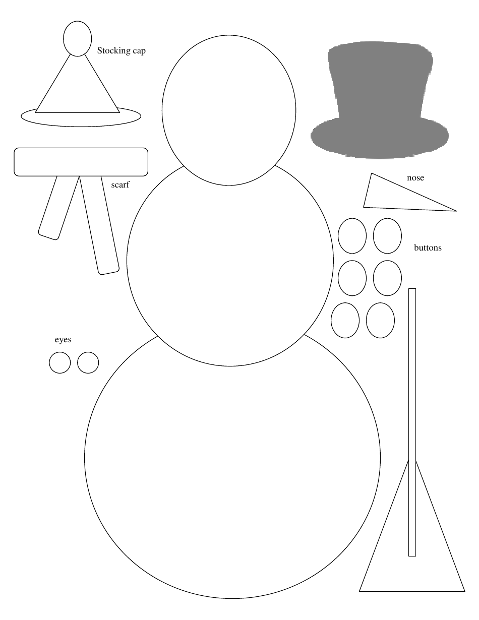 Snowman Template - Details