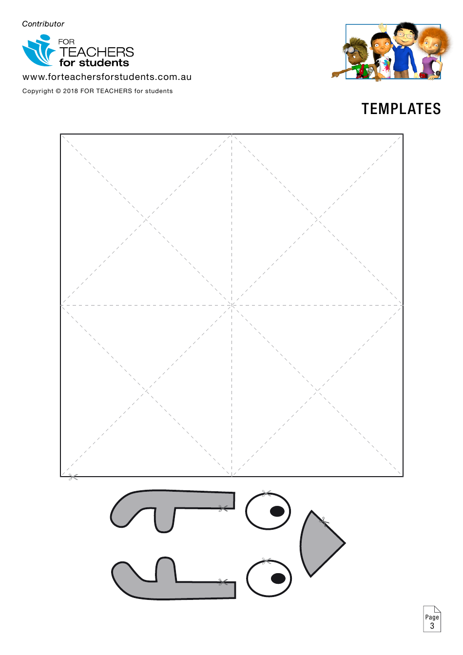 Origami Paper Reindeer Bookmark Templates - for Teachers for Students, Page 3