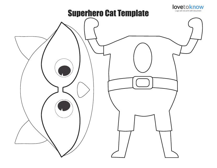 Superhero Cat Template Download Pdf