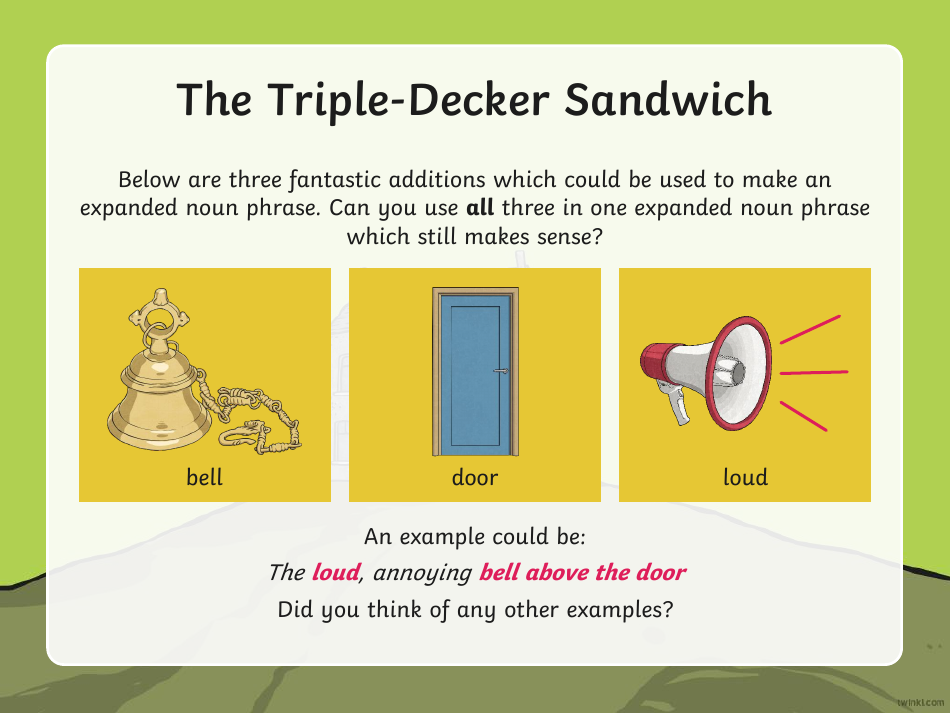 Expanded Noun Phrases Warm-Up, Page 7