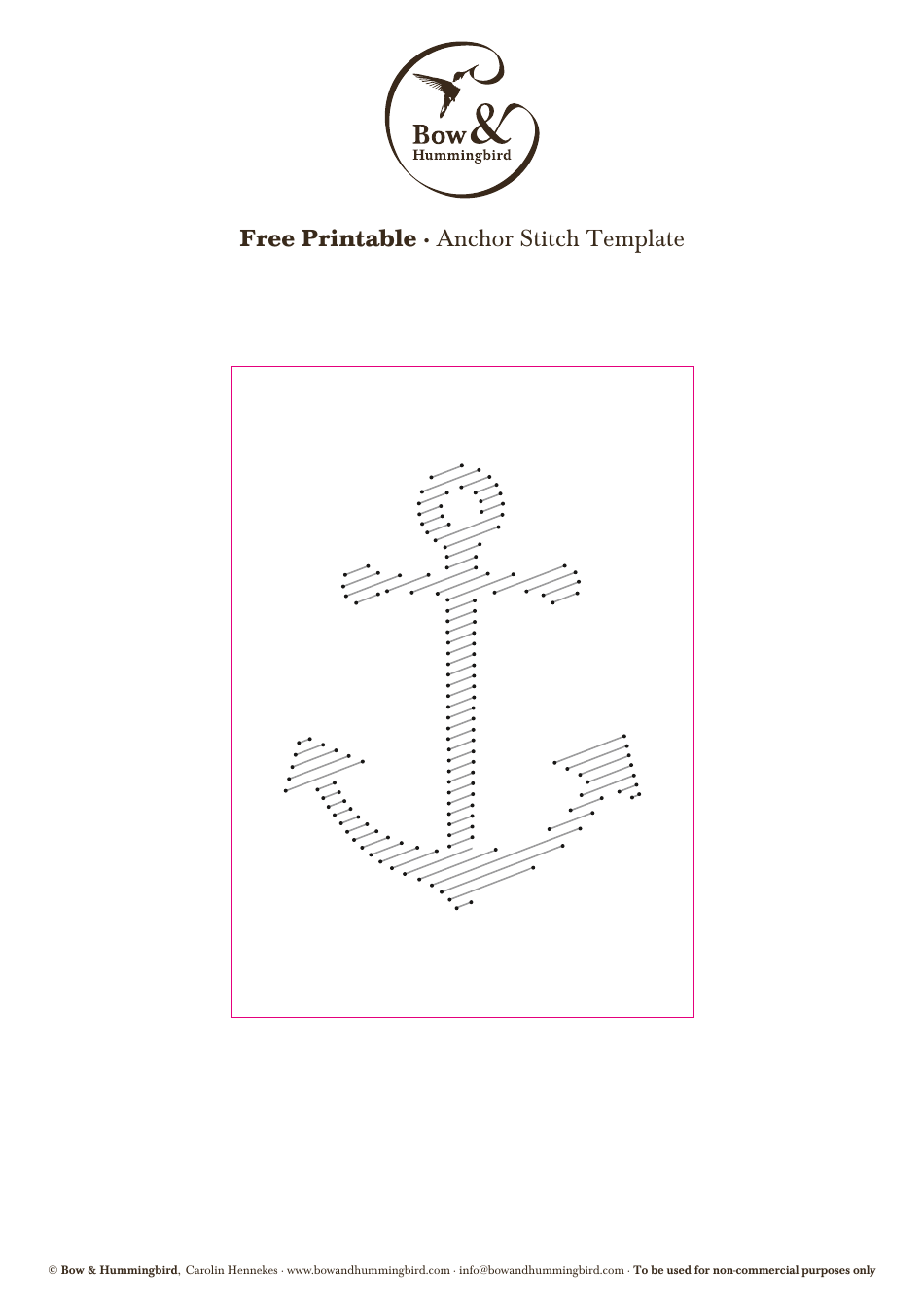 Anchor Stitch Template Download Printable PDF Templateroller