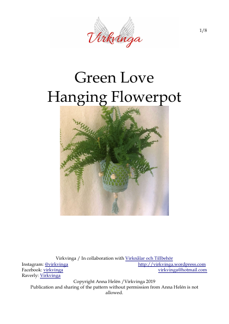 Hanging Flowerpot Crochet Pattern - Anna Helen