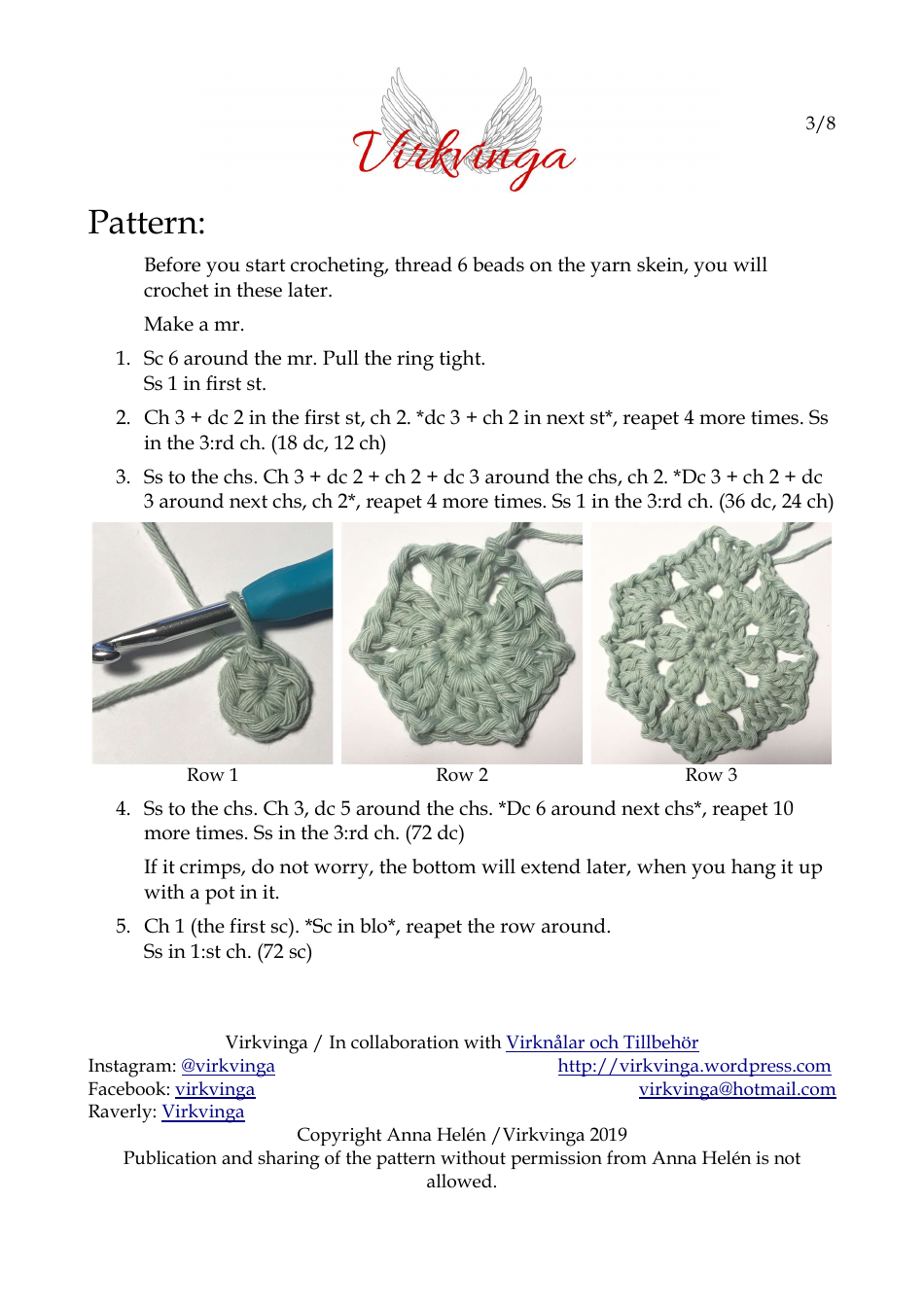 Hanging Flowerpot Crochet Pattern - Anna Helen, Page 3