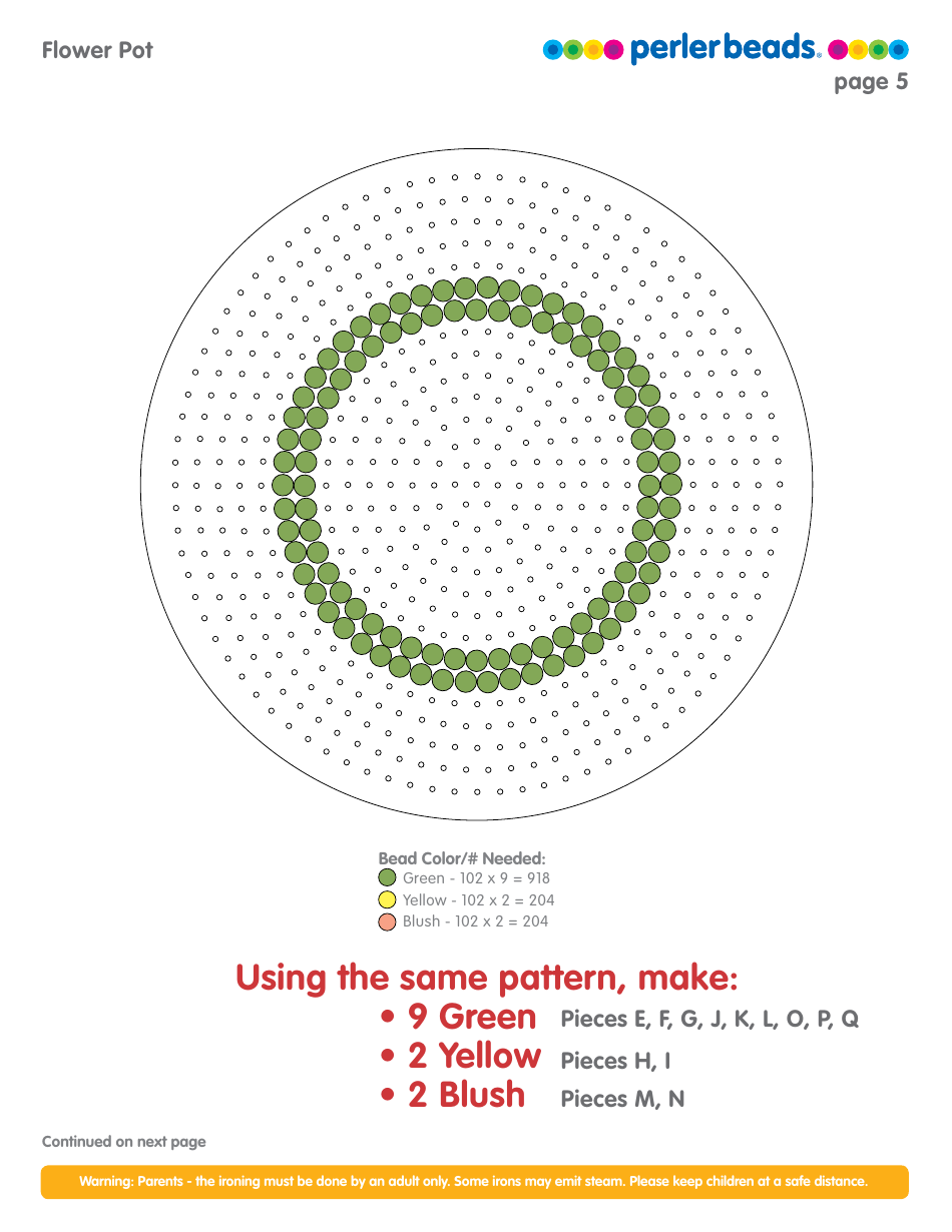 Perler Beads Flower Pot Pattern, Page 5