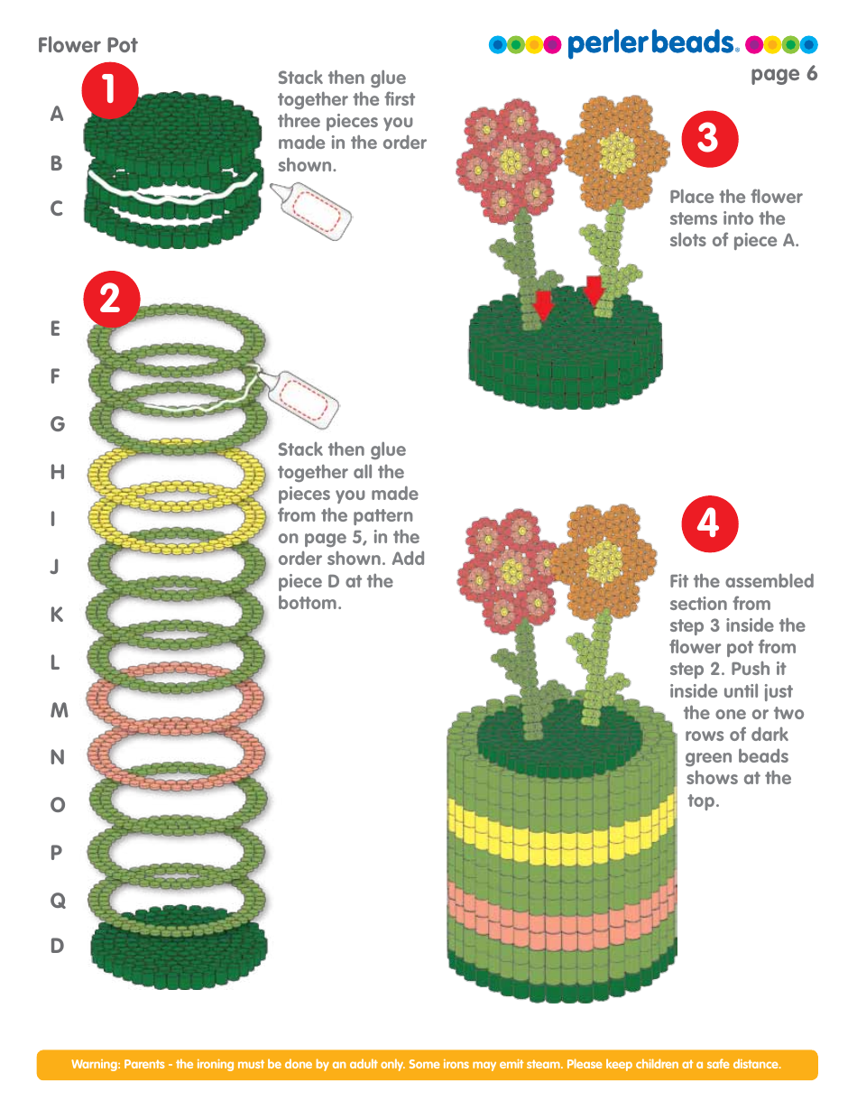 Perler Beads Flower Pot Pattern, Page 6
