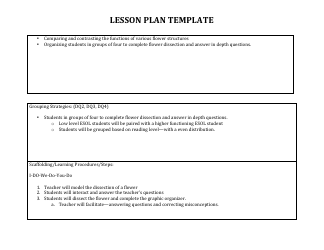 Flower Dissection Lab Lesson Plan Template, Page 2