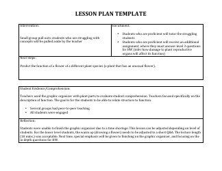 Flower Dissection Lab Lesson Plan Template, Page 3