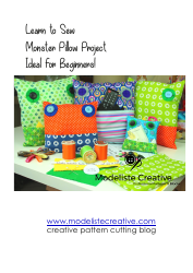 Document preview: Monster Pillow Sewing Templates - Onitnotinit Ltd