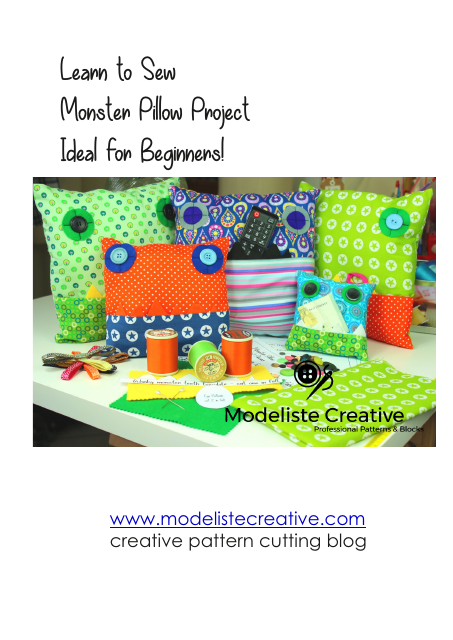 Monster Pillow Sewing Templates - Make adorable and unique monster pillows using our versatile sewing templates.