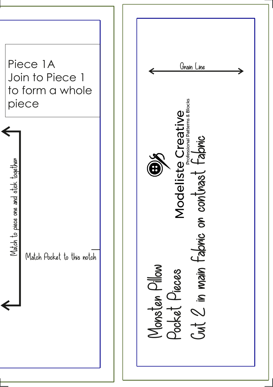Monster Pillow Sewing Templates - Onitnotinit Ltd, Page 5