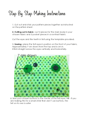 Monster Pillow Sewing Templates - Onitnotinit Ltd, Page 7