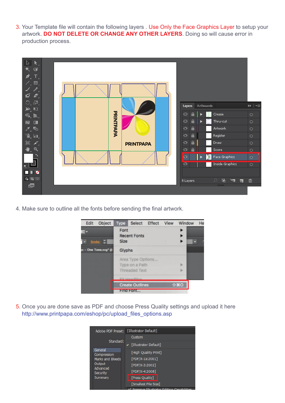 5 Panel Folder Box Template, Page 3