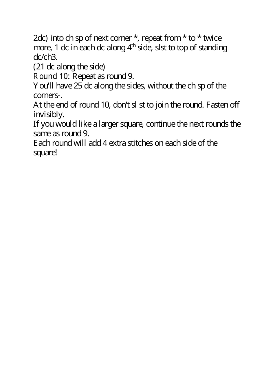 Majestic Bloom Granny Square Free Crochet Pattern, Page 10