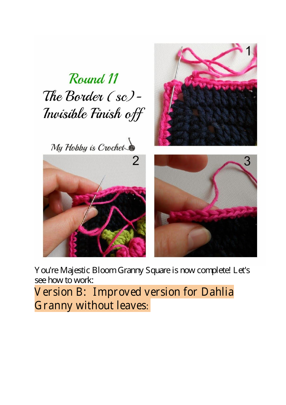 Majestic Bloom Granny Square Free Crochet Pattern, Page 12