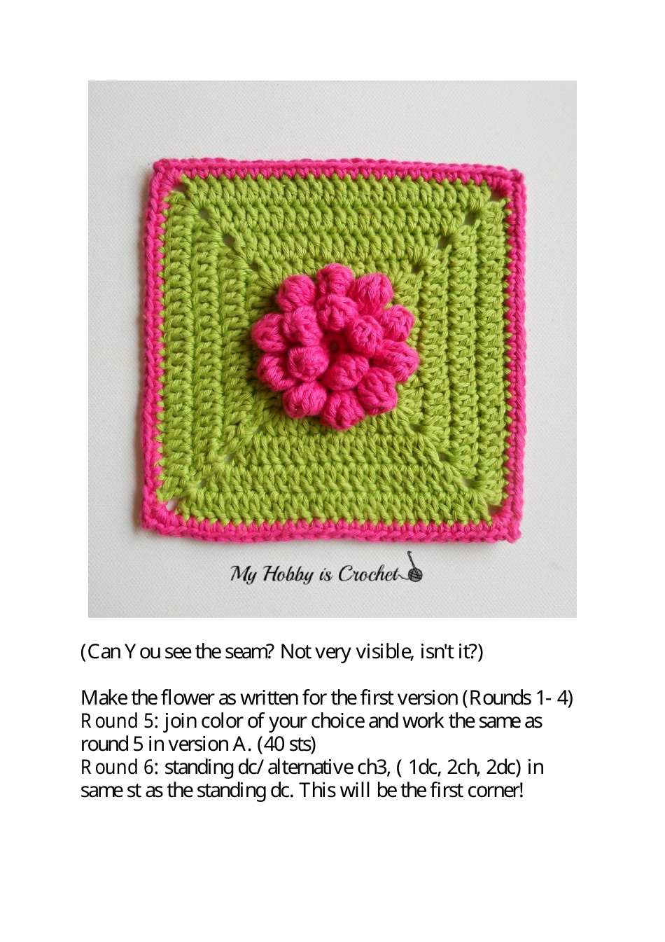 Majestic Bloom Granny Square Free Crochet Pattern, Page 13
