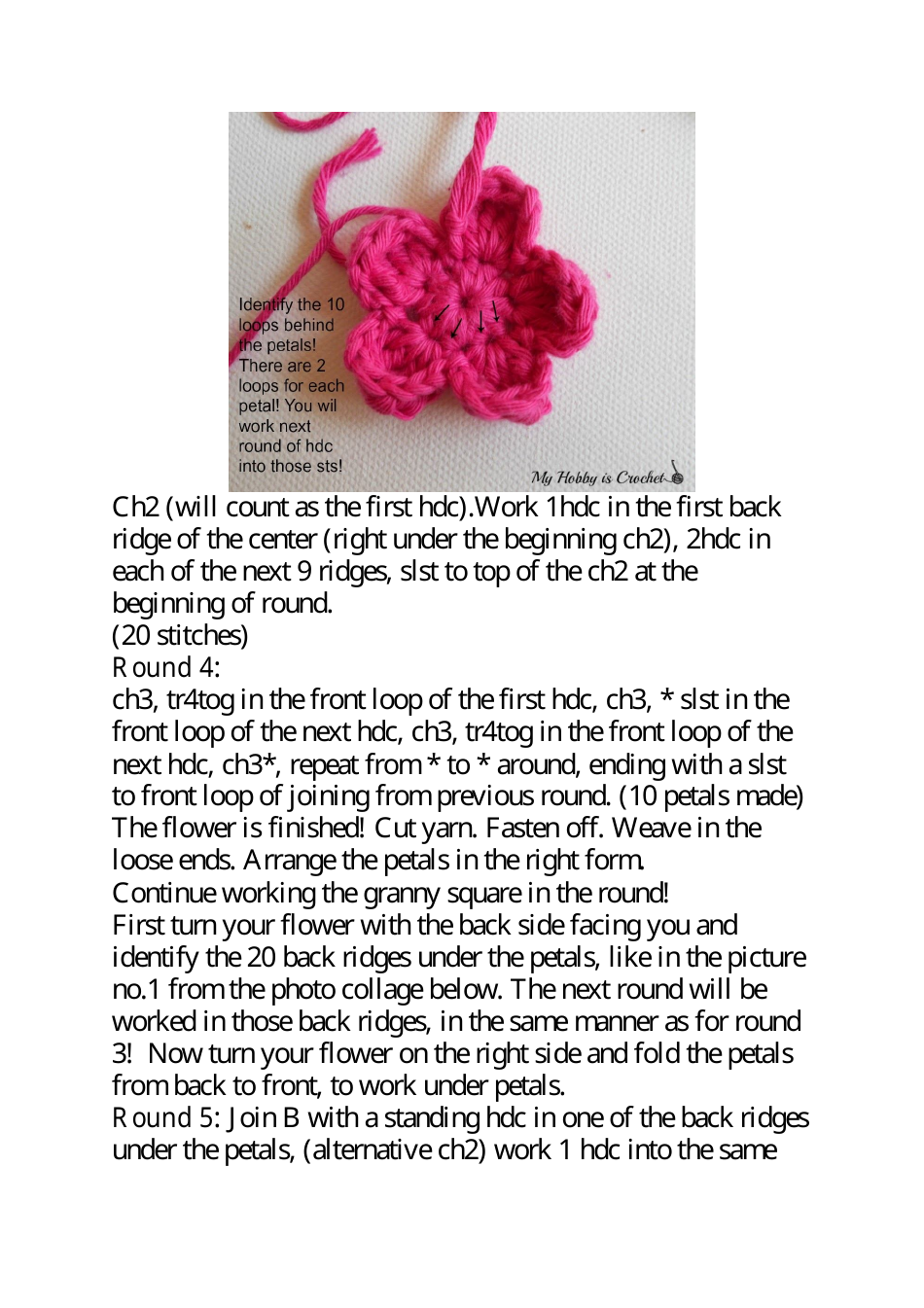 Majestic Bloom Granny Square Free Crochet Pattern, Page 5