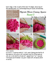 Majestic Bloom Granny Square Free Crochet Pattern, Page 6