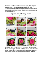 Majestic Bloom Granny Square Free Crochet Pattern, Page 8