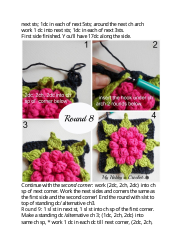 Majestic Bloom Granny Square Free Crochet Pattern, Page 9