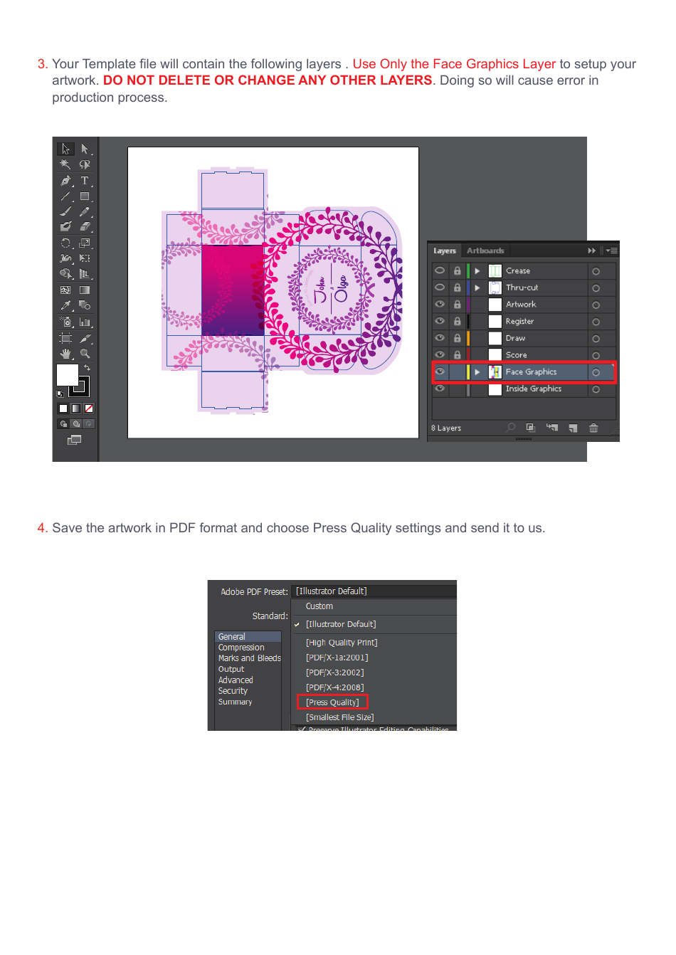 Custom Gift Box (Roll End Tuck Front) Template, Page 3