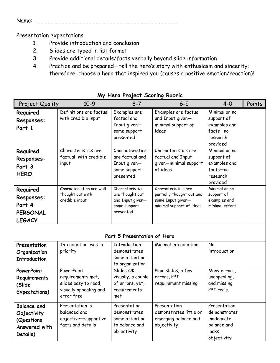 My Hero Project and My Legacy Project Templates, Page 3