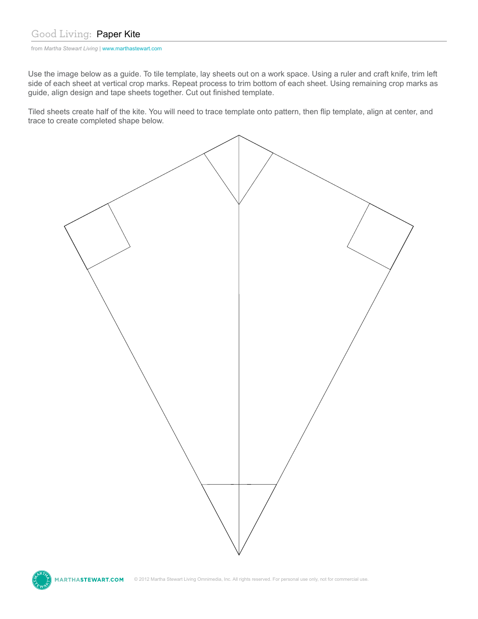 Paper Kite Craft Templates - Martha Stewart Living Omnimedia